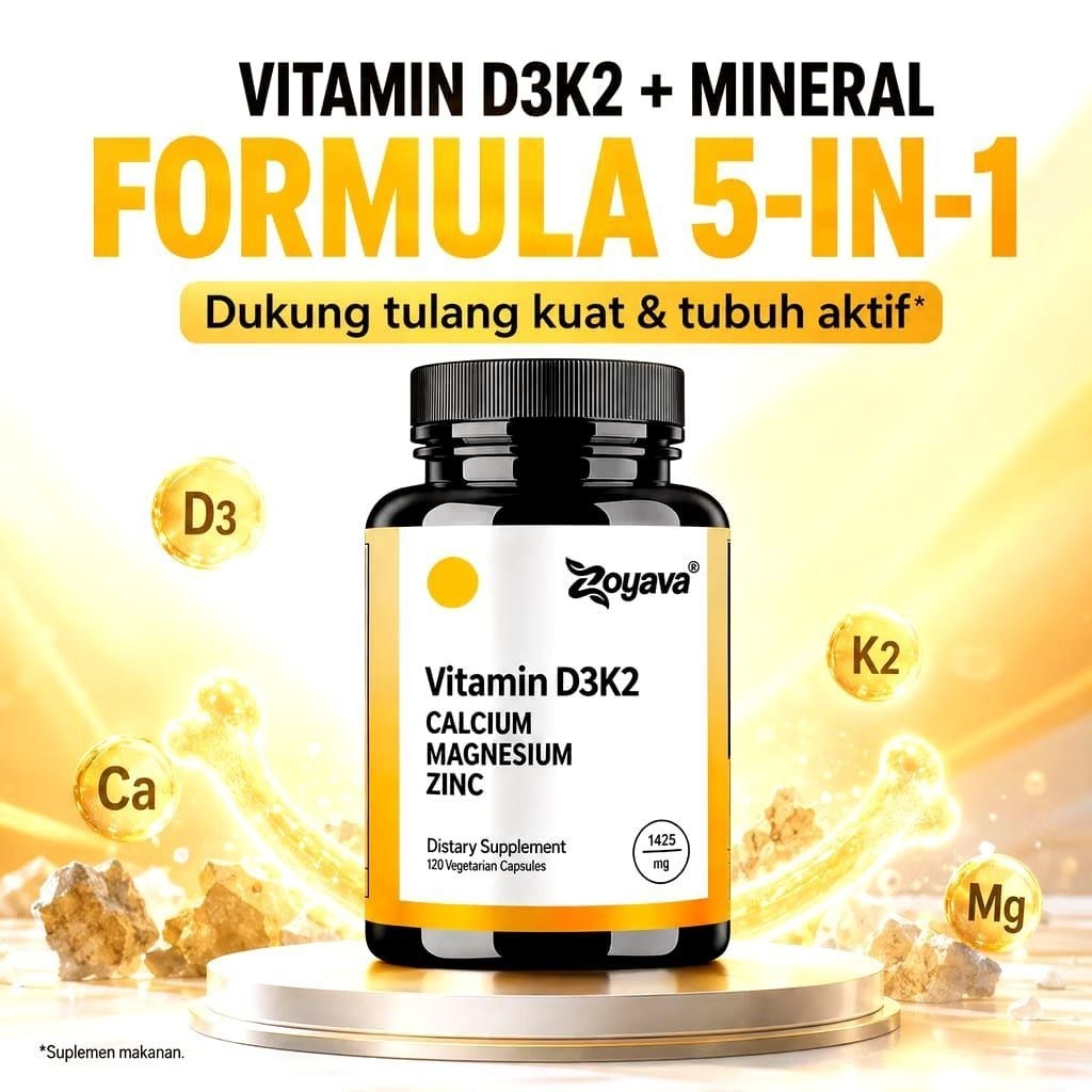 Wholesome Story Calcium Magnesium Zinc D3 K2 60 Kapsul