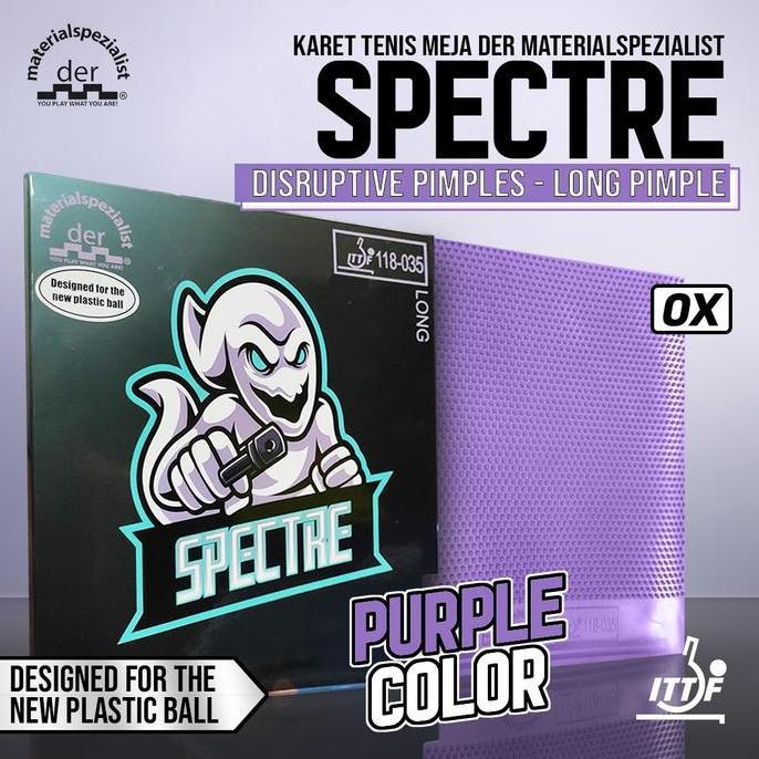 Karet Bat Der Materialspezialist Spectre Purple Bintik Panjang OX