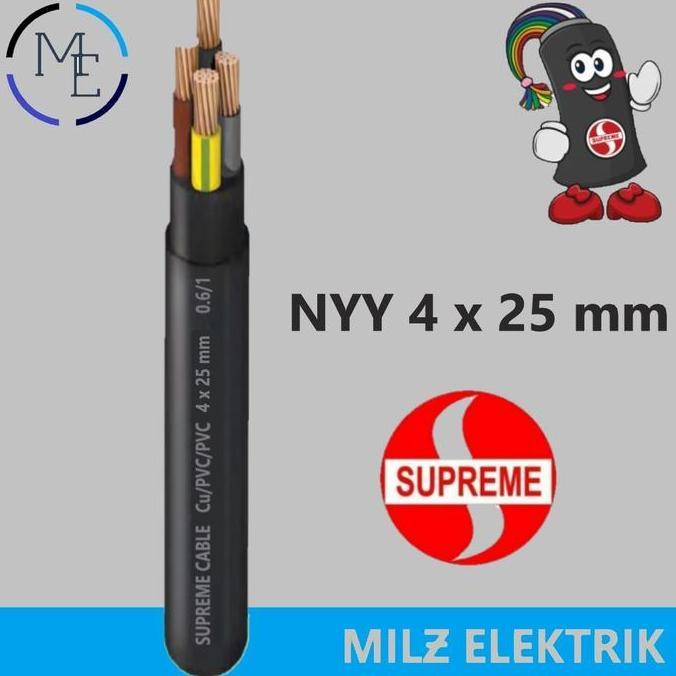[] kabel nyy 4x25mm supreme kabel tufur nyy 4x25 supreme Hitam