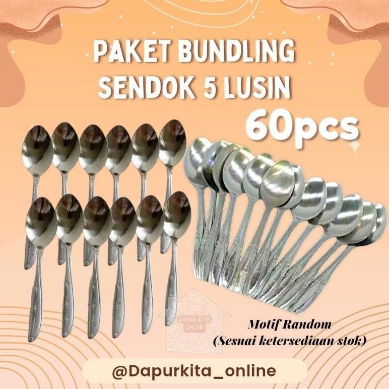 TERMURAH SENDOK 5LUSIN 60 PCS / PAKET BUNDLING SENDOK 4LUSIN & GARPU 2LUSIN / PAKET SENDOK GARPU 6LU
