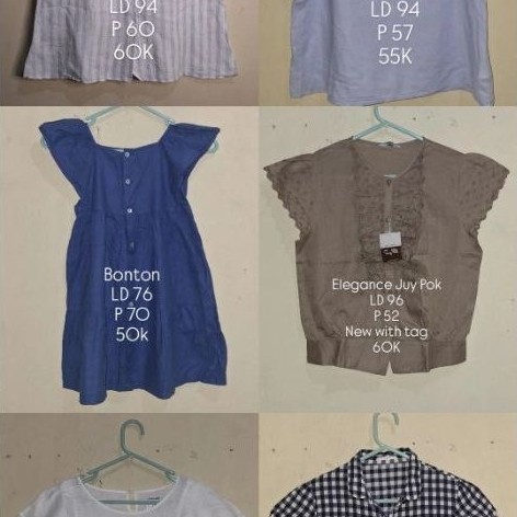Preloved atasan blouse & tanktop perempuan (Uniqlo, global work, rope picnic, GRL, dll)
