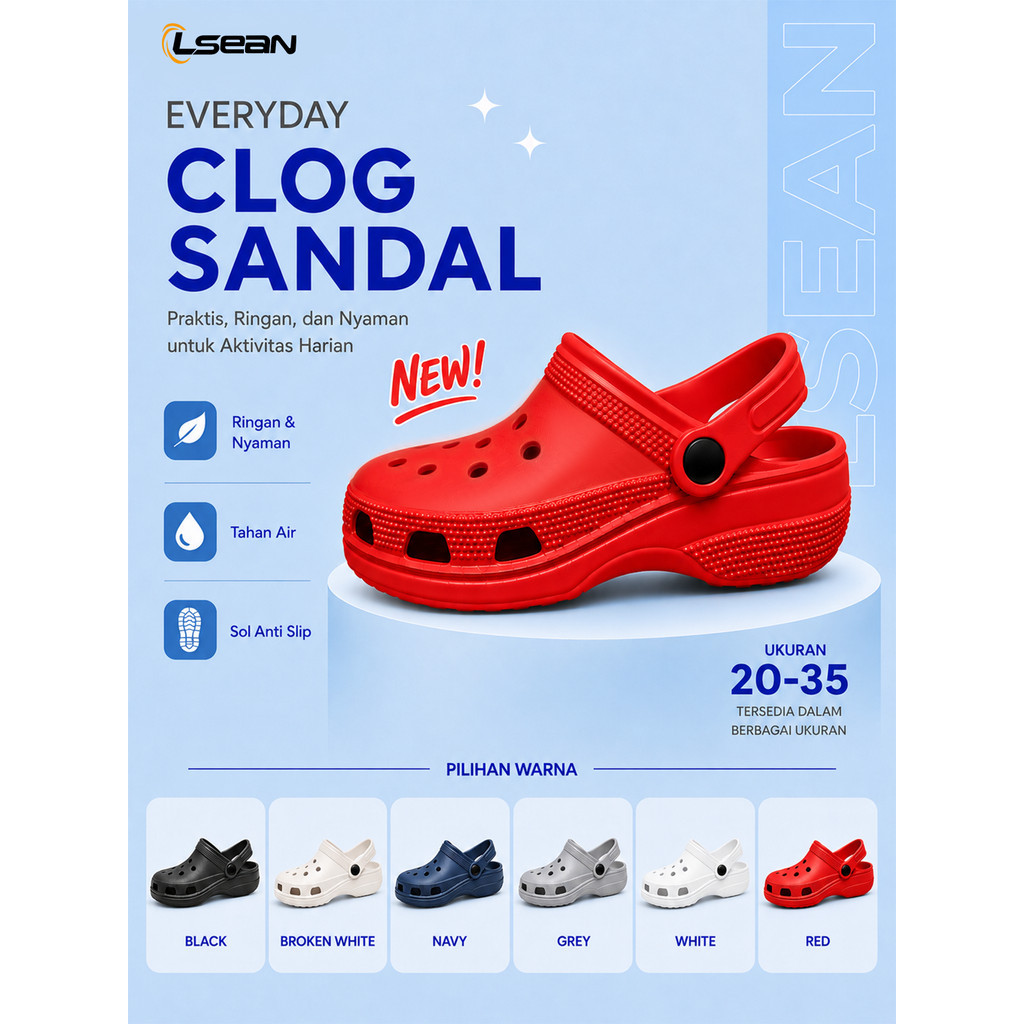 Sandal Kodok Baim Anak Laki-Laki dan Perempuan Model Baim Polos EVA S251 S252