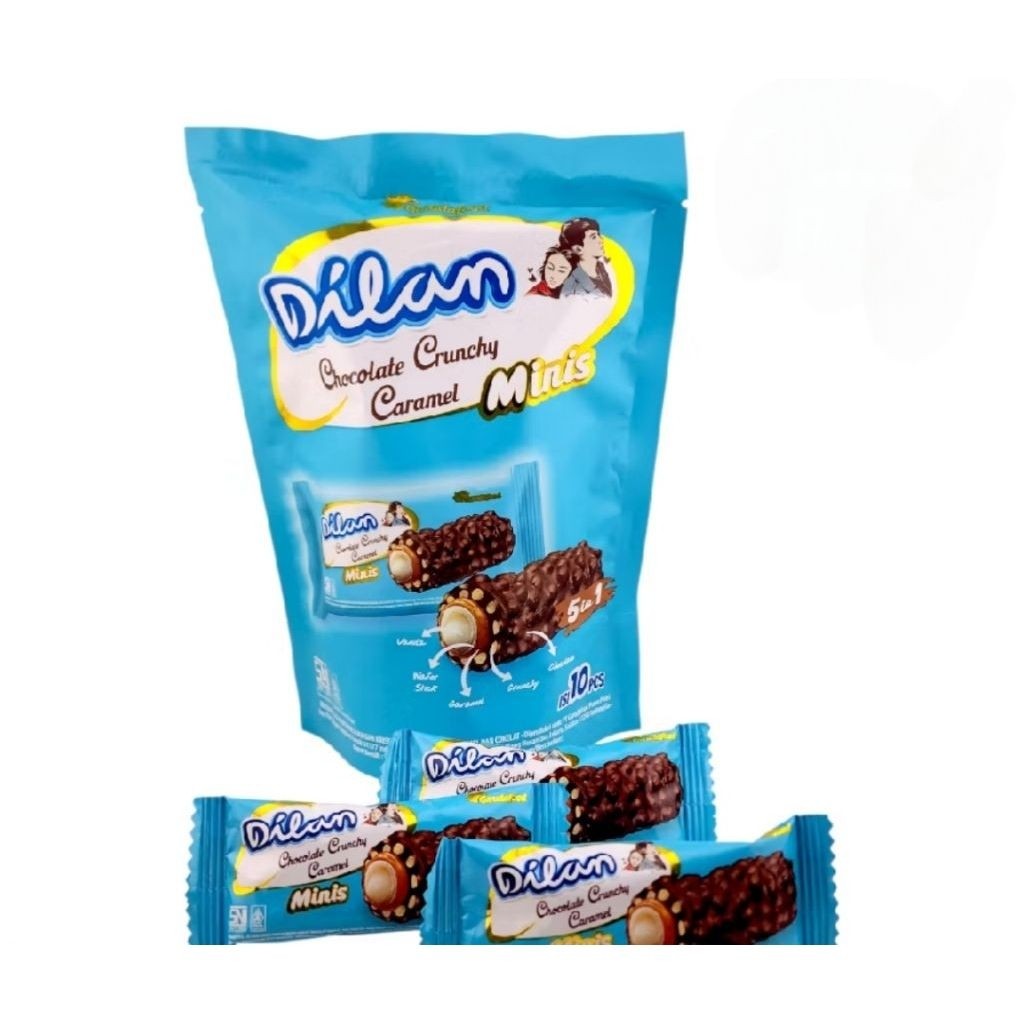 *POUCH* DILAN COKLAT CRUNCHY CARAMEL Pack 85 gr (isi 10pcs)