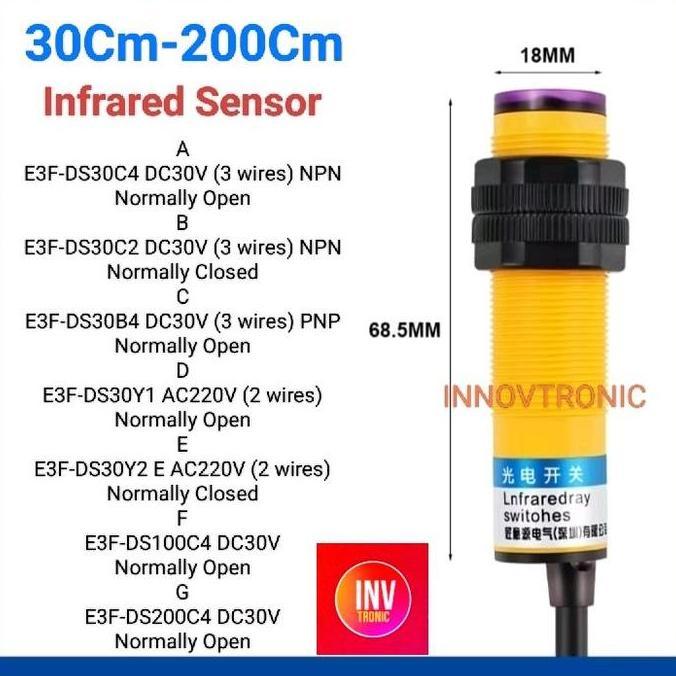 30Cm - 200Cm E3F-DS30C2 E3F-DS30C4 E3F-DS30B2 E3F-DS30B4 E3F-DS30Y1 E3F-DS30Y2 E3F-DS100C4 E3F-DS200