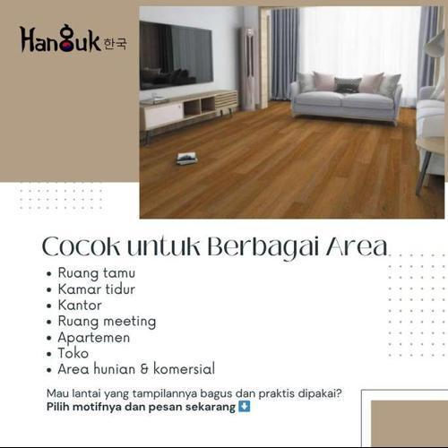 Lantai Vinyl Plank 2mm Hanguk Lite Harga Per Box Motif Kayu Lembaran