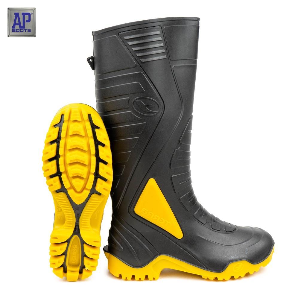 ORIGINAL AP Boots AP TERRA 3 HITAM KUNING - Sepatu boots PVC