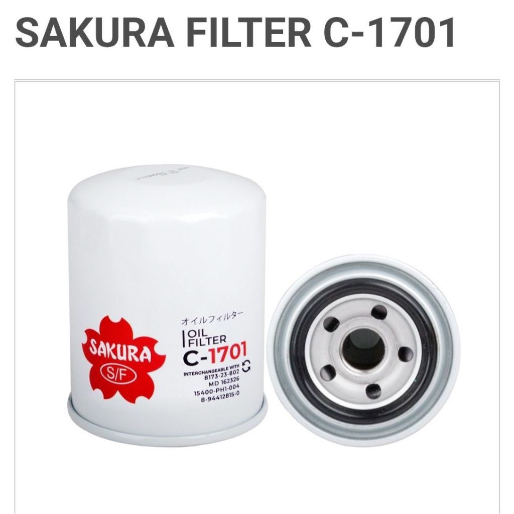 C-1701 oil oil filter c-1701 sakura filter oli filter c-1701 sakura oil filter oli
