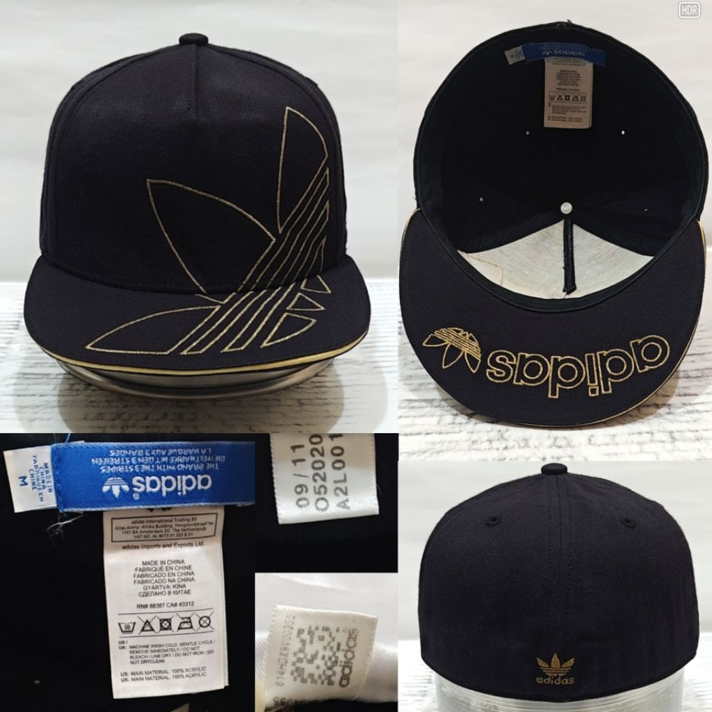 Topi Adidas Trefoil Snapback A-Frame Big Logo Authentic Ori 2nd ( Fitted 71/4 )