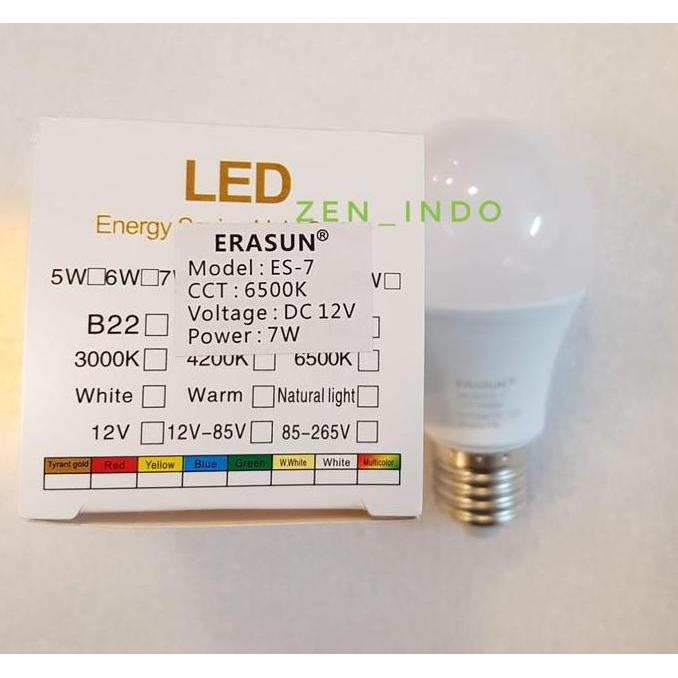 Lampu LED DC 12V 7 Watt 7 W 7W Erasun