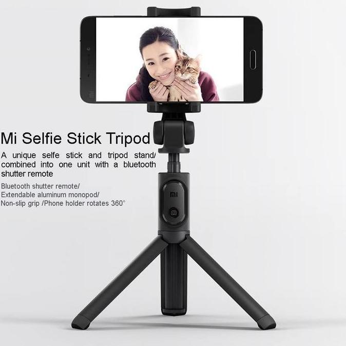 Briliea122 - Xiaomi Tongsis Wireless Selfie Stick Tripod Tongsis Bluetooth Remote Control