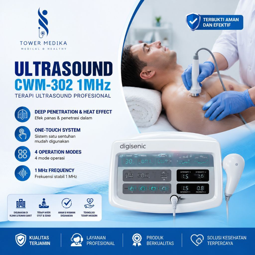 Ultrasound Stimulator 1MHz / Alat Terapi Ultrasound / Fisioterapi Profesional