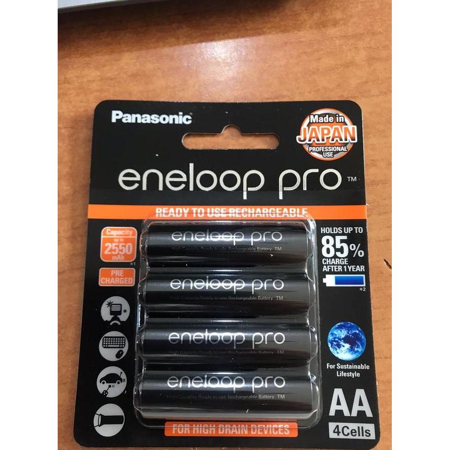 Cam- Panasonic Eneloop Pro Baterai Aa 2.550Mah 500 Kali Isi Ulang Made In Eneloop Pro Aa Baterai