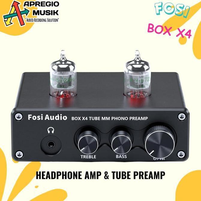 Fremontshop - Fosi Audio Box X4 Preamp Headphone Amplifier Dan Tube Preamp Tabung Audio Terbaru 
