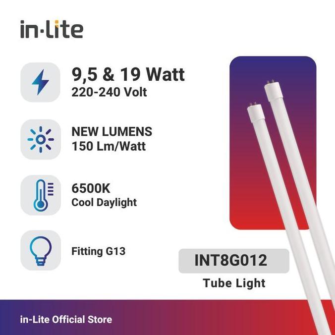 [] in-Lite Lampu Batten Tube Light LED T8