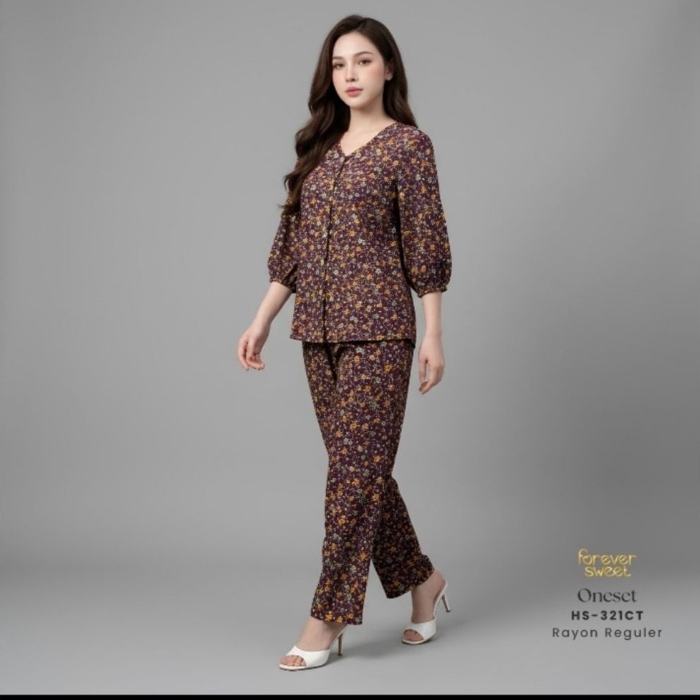 Forever Sweet One set Rayon Busui aktif Wanita Reguler fit