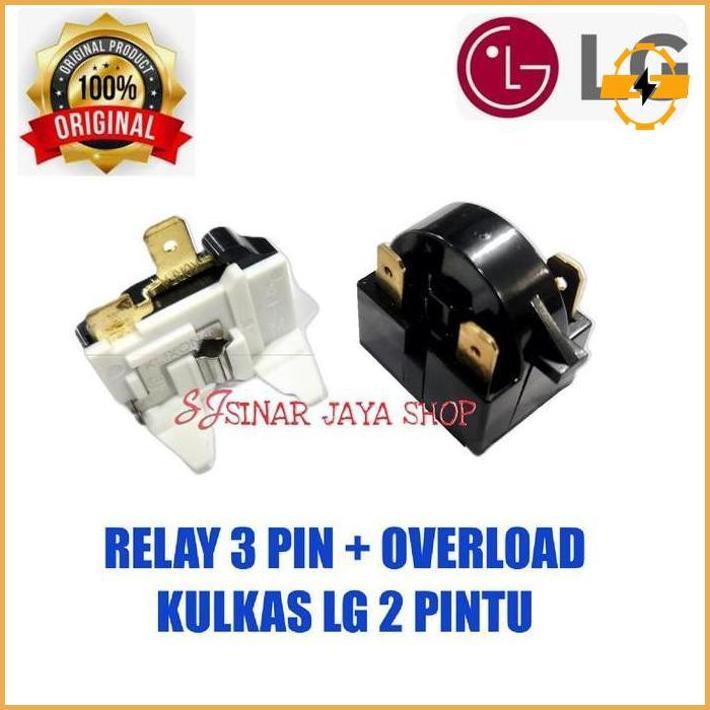 Relay 3 Pin + Ptc Overload Kulkas Lg 2 Pintu Restock