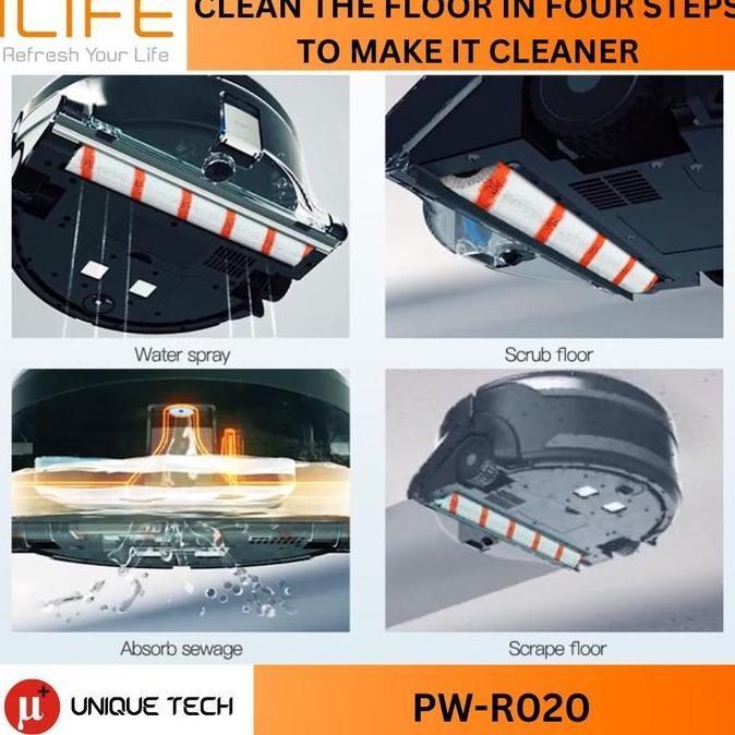 MOPPING ROLLER BRUSH SIKAT ROLL W400 W450 W455 ILIFE SHINEBOT PW-R020