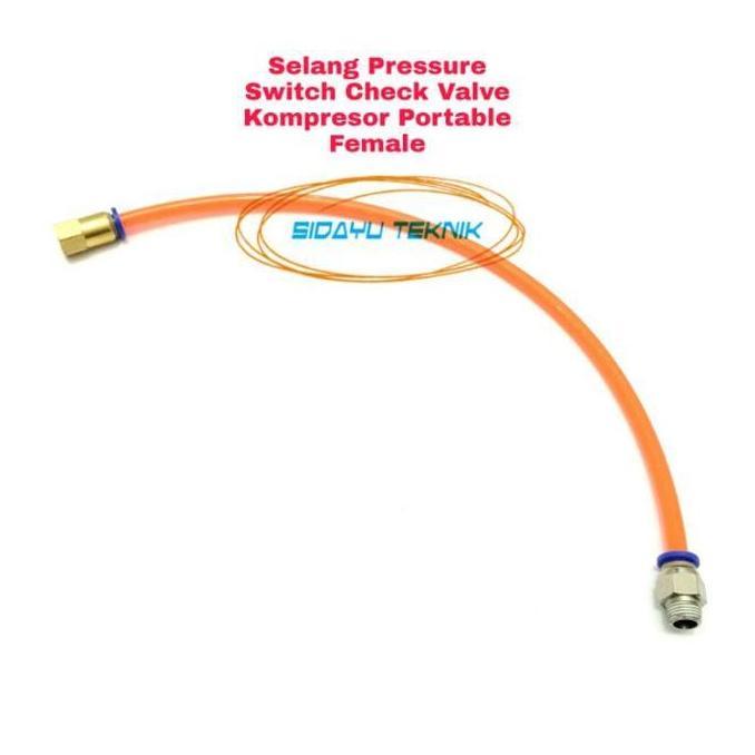 VEDORANAVA Pipa Selang Otomatis Ke Valve Kompresor 30cm Sambungan Selang Kompresor