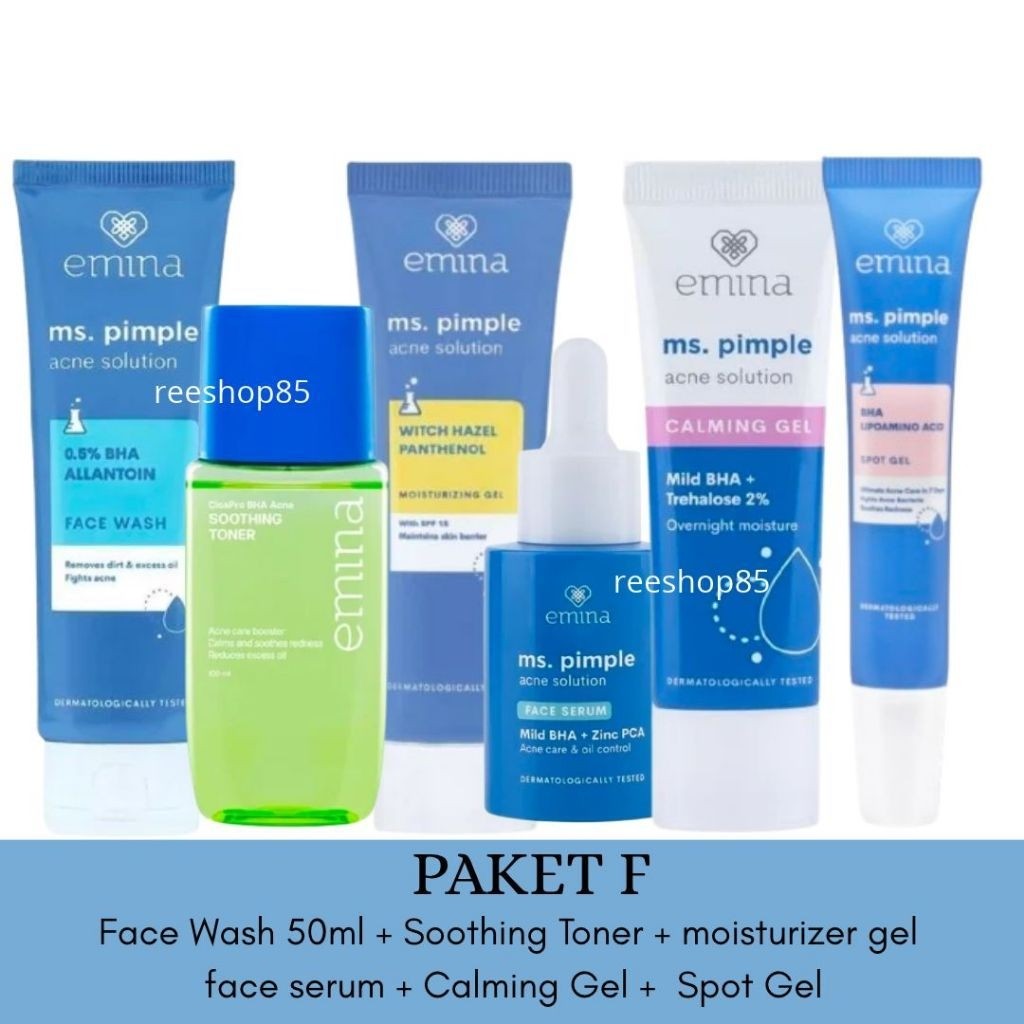 Emina Ms Pimple Paket Lengkap Komplit | Skincare Emina 1 Paket Acne