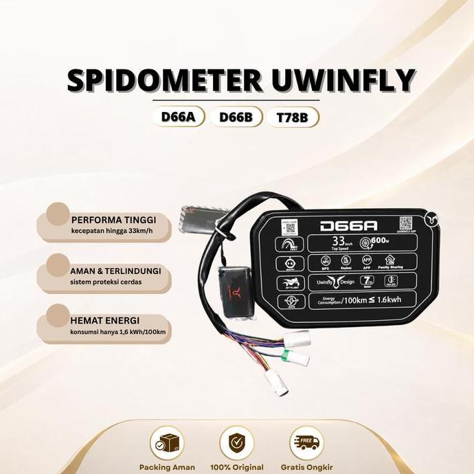 Promo SPEDOMETER SEPEDA LISTRIK UWINFLY D66A D66B T78B | KECEPATAN HINGGA 33KM/H Diskon