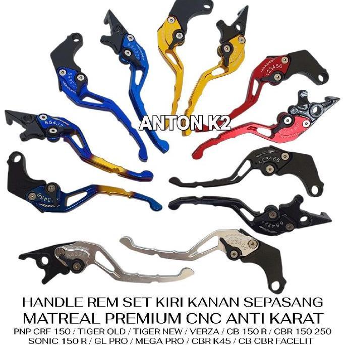 HANDLE REM CNC CRF 150/HANDLE TUAS REM KIRI KANAN SEPASANG MOTOR CRF 150/CRF150 AK2