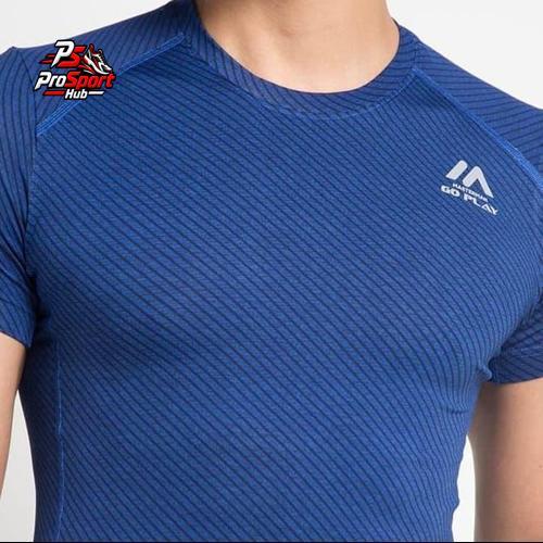 MASTERMAN GOPLAY PERFORMANCE DYE KNIT PINSTRIPE KAOS LARI GYM OLAHRAGA