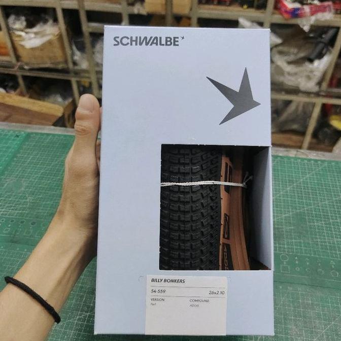 (1 Pcs) Tire Schwalbe Billy Bonkers 26 X 210 Kevlar Tanwall Black Brown - Ban Luar 26X210 Schwable B
