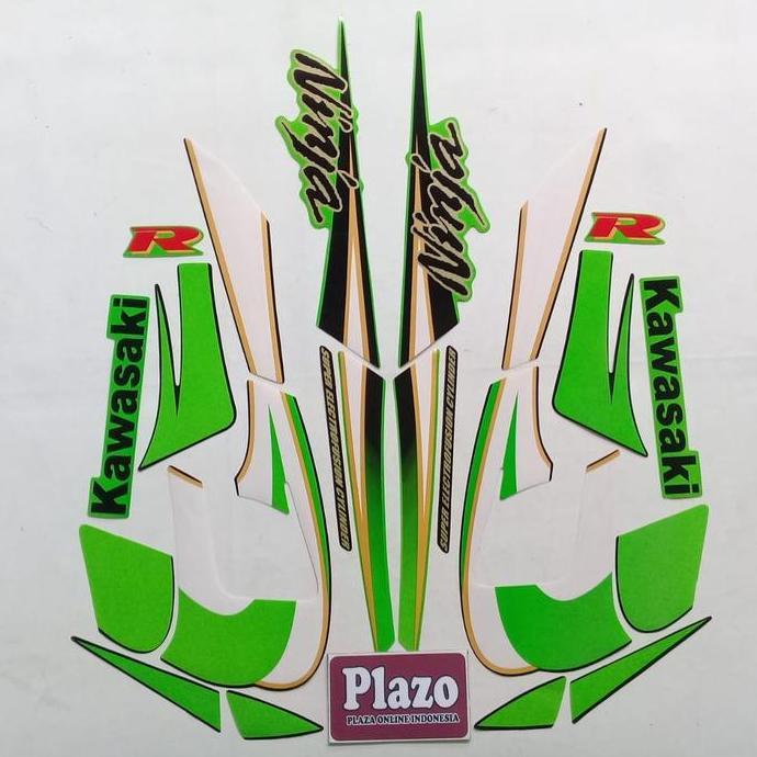 DV233 - striping stiker lis body fullset motor kawasaki ninja r 2005 hijau