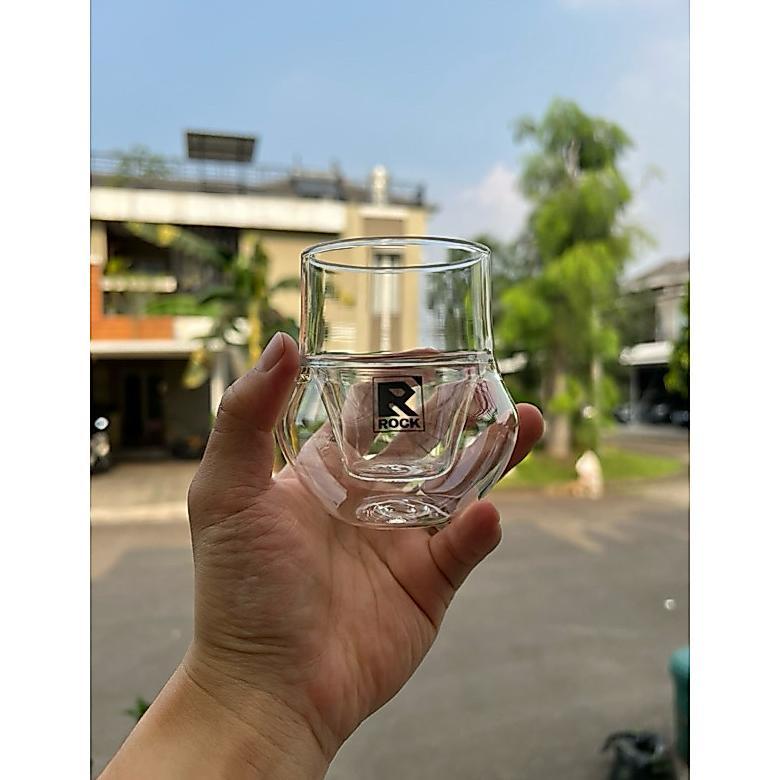 DOUBLE LL ESPRESSO GLASS ESTETIK - GELAS DOUBLE LL TAHAN PANAS SENSORY 120ML - GELAS KOPI TEH ESPRES