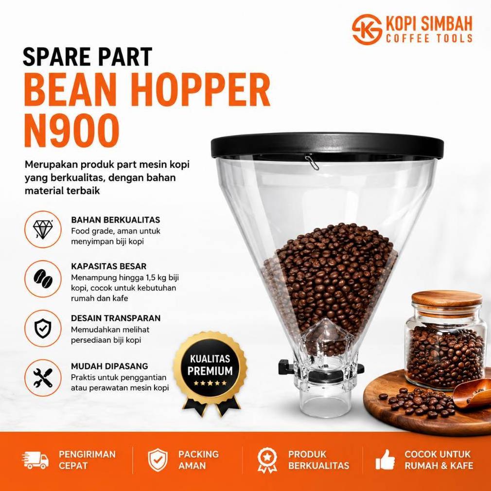 SPARE PART BEAN HOPPER N900 COFFEE GRINDER 900N CORONG FUNNEL HOPER MESIN N 900 PENGGILING KOPI 900N