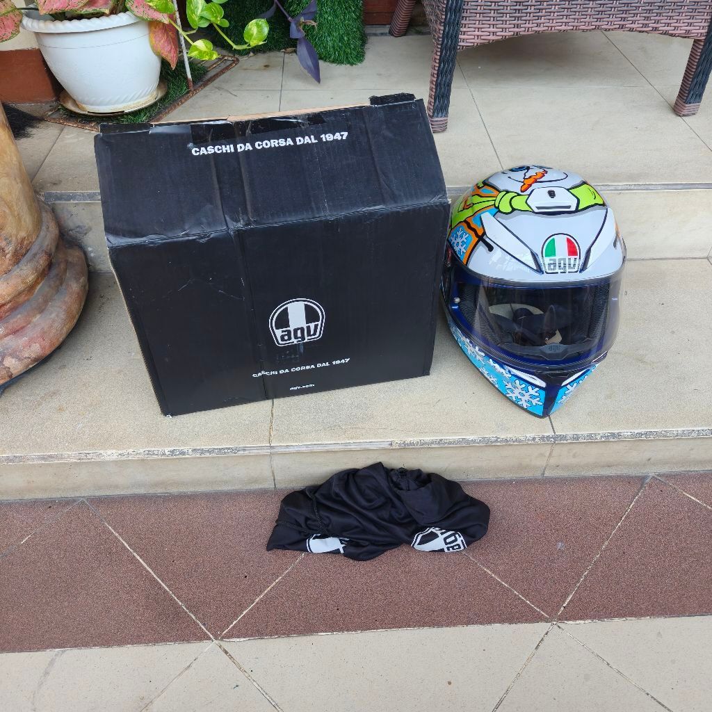 AGV K3SV Snowman Second Bekas Seken Original Ori Helm WinterTest Size XXL K3 SV FullFace Full Face