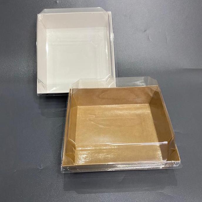 Dingdong- 10 Pcs Dessert Box Kotak/Tempat Mochi / Cake Box / Paper Box Sekali Pakai
