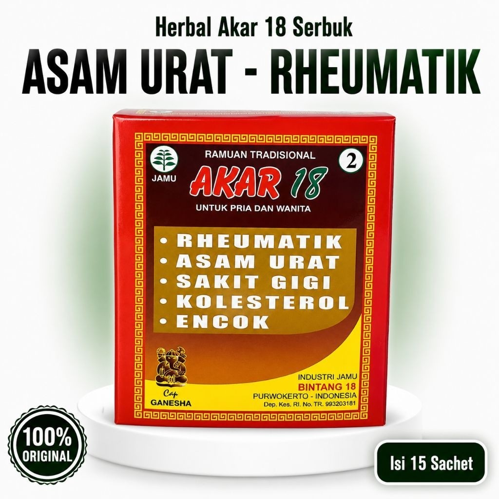 Ramuan Tradisional Akar 18 Serbuk Untuk Keluhan Rematik Asam Urat