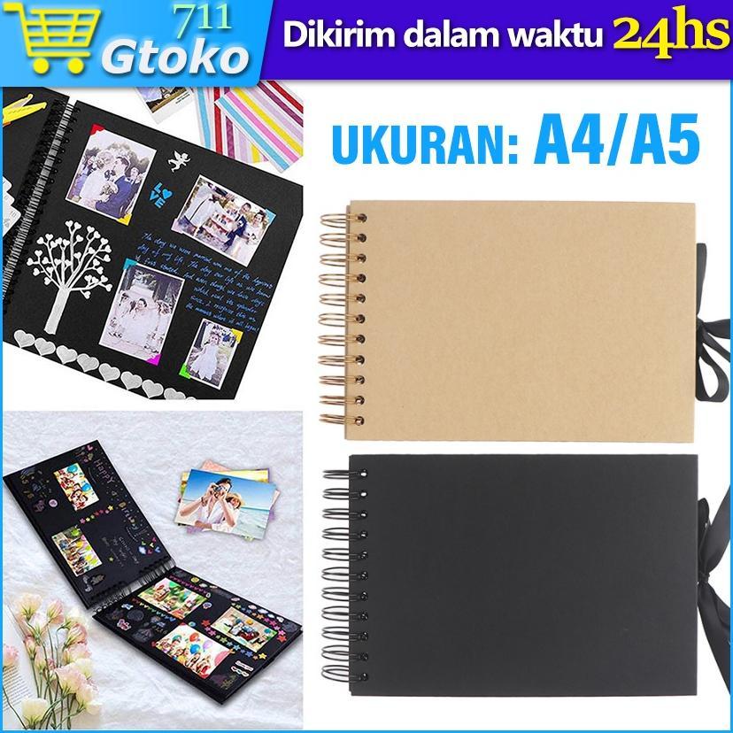 Scrapbook Album Aesthetic Foto Photo Notebook Vintage Buku Catatan Story Book A4 / A5