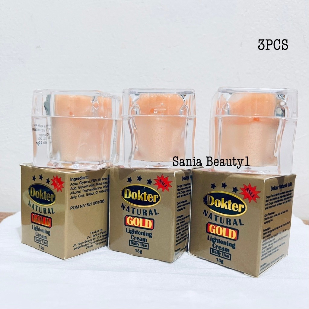 3PCS | Cream Dr Gold Asli BPOM Lightening Cream
