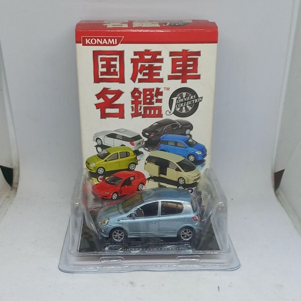 konami toyota vitz 1/56 blue jowners collection diecast (t)