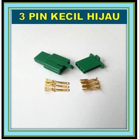 BEST DEAL SOKET 3 PIN KECIL HIJAU / SOCKET 3 PIN KECIL / KONEKTOR KABEL 3 PIN KECIL / SOKET KABEL 3 