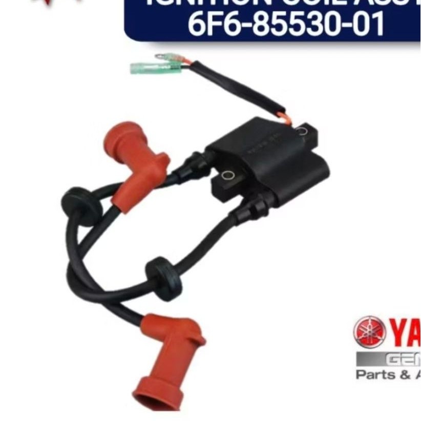 YAMAHA Ignition Coil Assy 6F6-85530-01 Mesin Tempel 40PK Kotak Asli Jepang