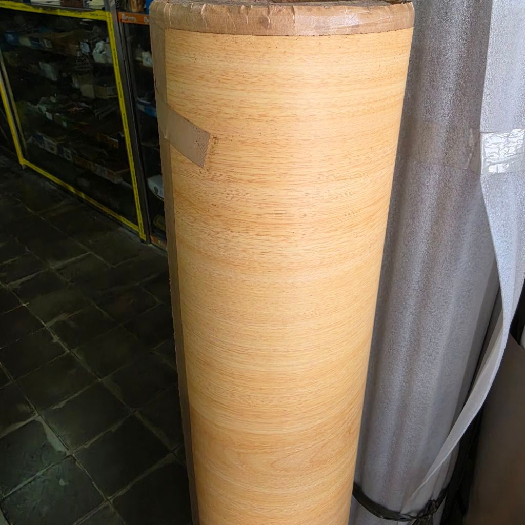 lapisan sticker orstick meja lemari taco sheet deco sheet vicorn sheet tinggi 120cm warna kayu muda