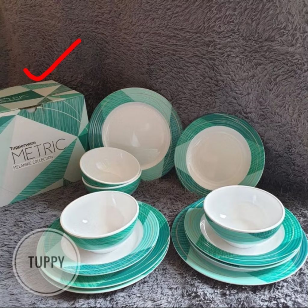 Metric melamine tupperware piring + bowl tupperware melamine