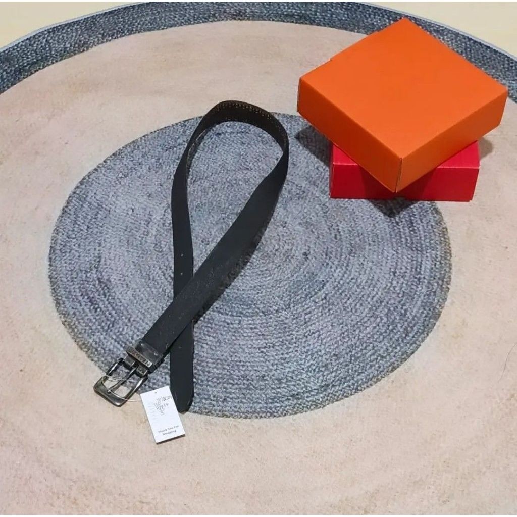 Ted Baker Mens Genuine Leather Black Belt Original