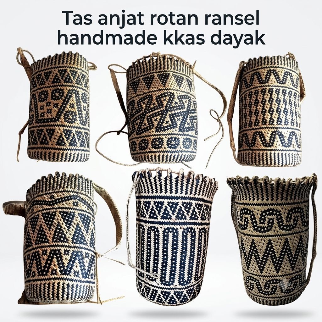 Tas Rotan Ransel Tas Anjat Dayak kalimantan