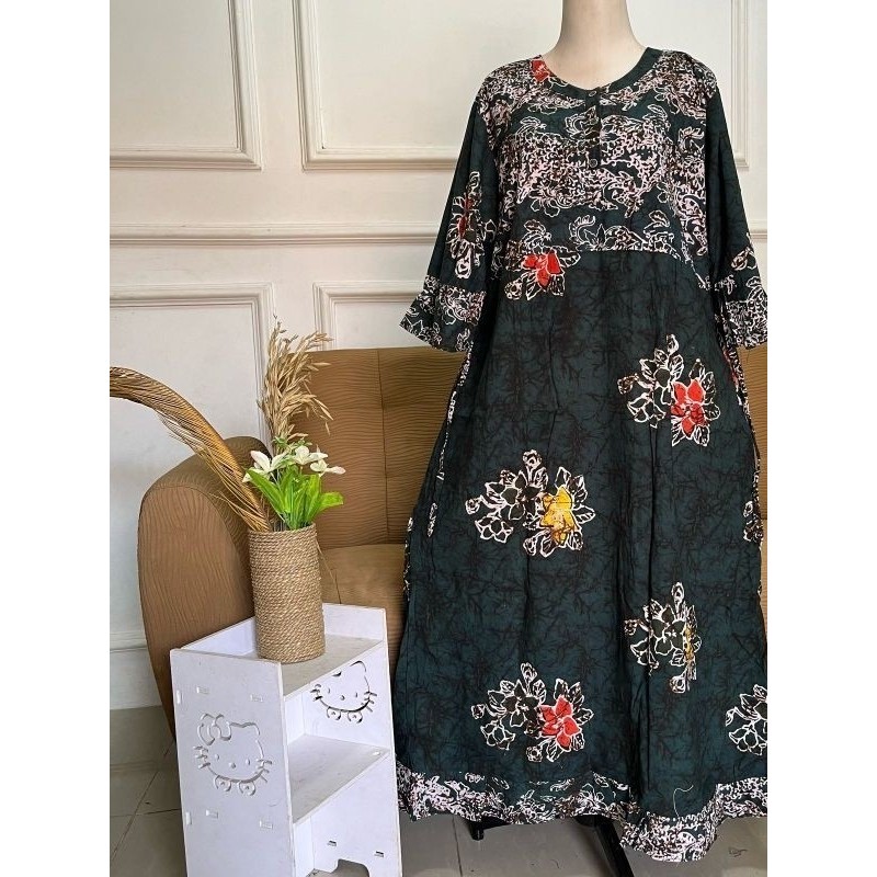 DASTER LONGDRESS MAURA STANDAR LD 110, BATIK CAP BY KIRANA Fashion laris