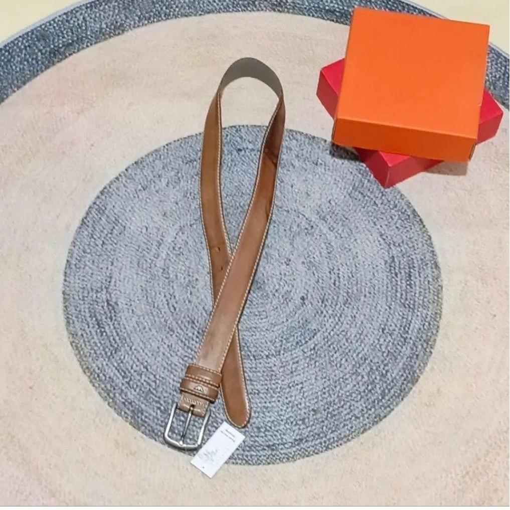 Armani Jeans Mens Genuine Leather Brown Belt Original