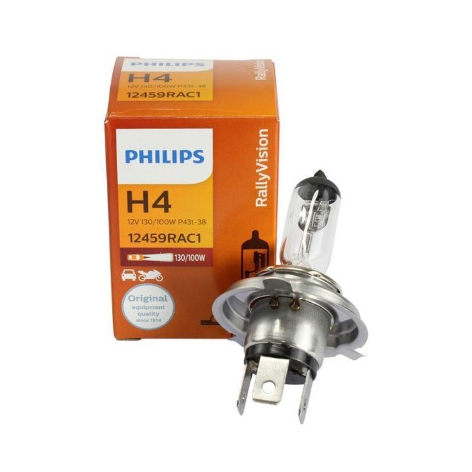 Bohlam Lampu Halogen H4 Philips 12V 130/100W