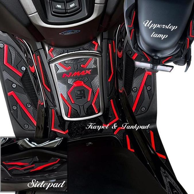 Paket Motor NMax Neo, Neo S, Turbo (Karpet, TankPad, Upper Stoplamp dan sidepad) Bahan Karet Tebal L