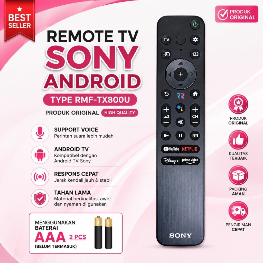 REMOT REMOTE TV SONY RMF-TX800U ORIGINAL