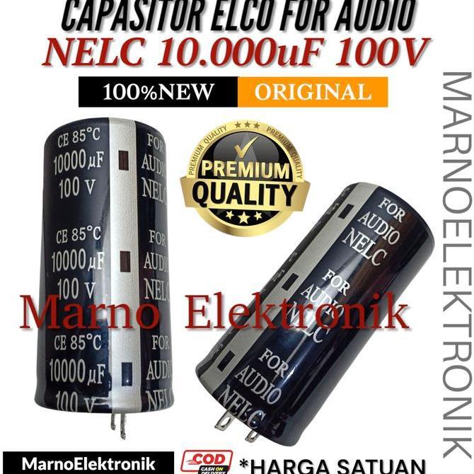 CAPASITOR ELCO 10000UF 100V NELC 10000 UF 100 V ELKO KAPASITOR 10000 MIKRO MICRO 100 VOLT ELKO NELC 