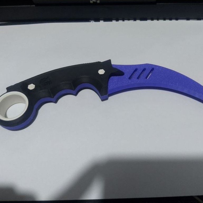 Reaver Karambit Knife 3D Print - Mainan Replika Props Cosplay & Fidget Spinner Game