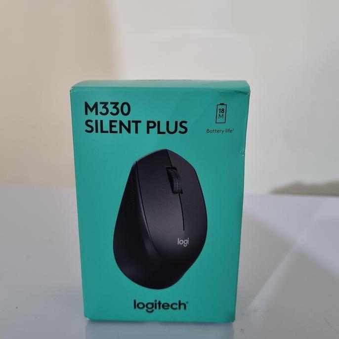 TERMURAH - Mouse Logitech M330 m330 Wireless silent plus - Hitam